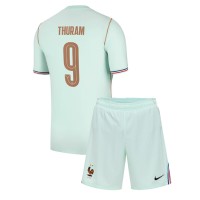 Stroje piłkarskie Francja Marcus Thuram #9 Koszulka Wyjazdowej dla dzieci MŚ 2026 Krótki Rękaw (+ szorty)